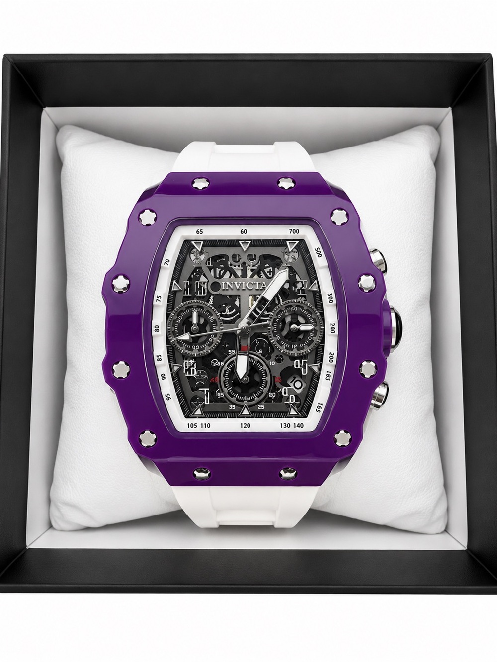 Invicta Model 69812 Purple and White Chronograph Watch